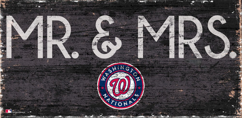 Washington Nationals 6" x 12" Mr. & Mrs. Sign