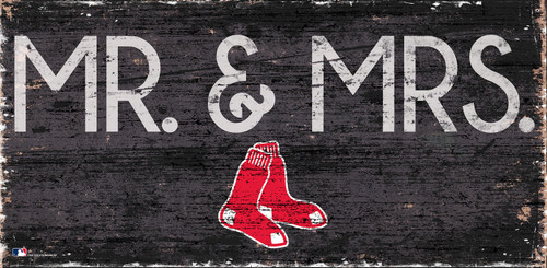 Boston Red Sox 6" x 12" Mr. & Mrs. Sign