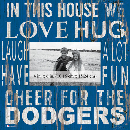 Los Angeles Dodgers In This House 10" x 10" Picture Frame