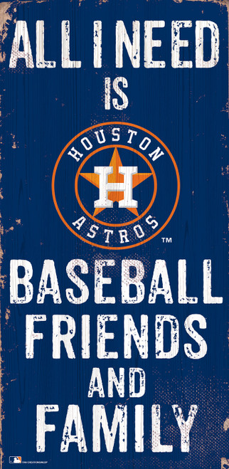 Houston Astros 6" x 12" Friends & Family Sign