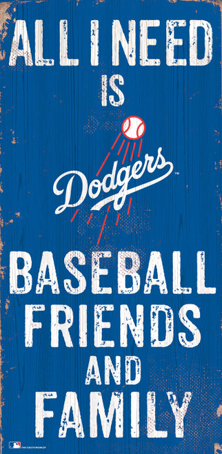 Los Angeles Dodgers 6" x 12" Friends & Family Sign