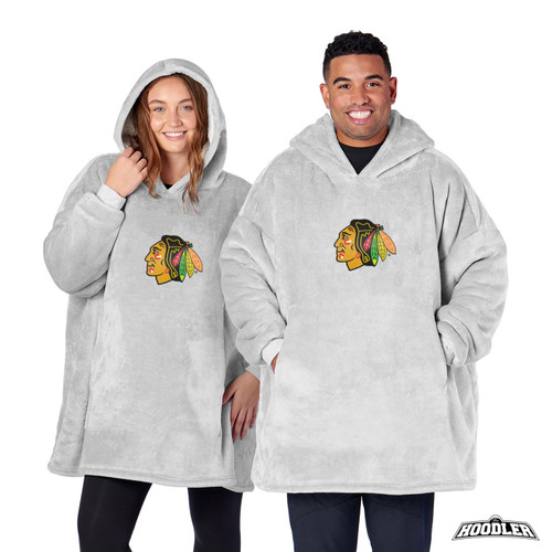 Chicago Blackhawks Heather Grey Hoodler Pullover