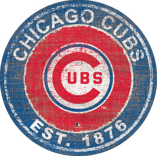 Chicago Cubs 24" Heritage Logo Round Sign