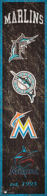 Miami Marlins Heritage Banner Vertical Sign