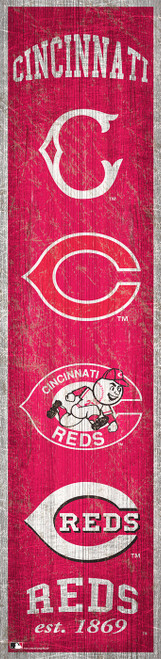 Cincinnati Reds Heritage Banner Vertical Sign