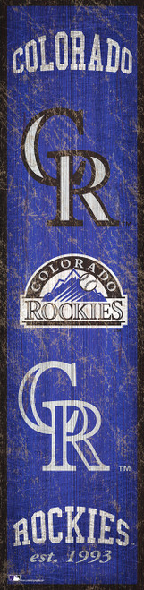 Colorado Rockies Heritage Banner Vertical Sign