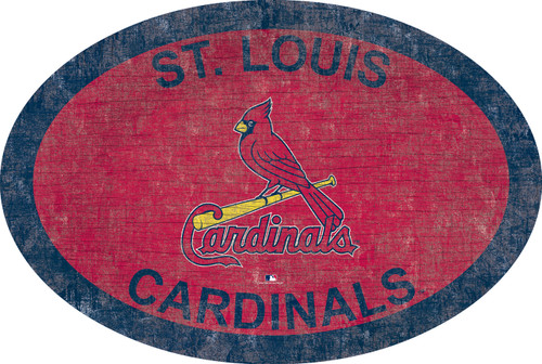 St. Louis Cardinals 46" Team Color Oval Sign