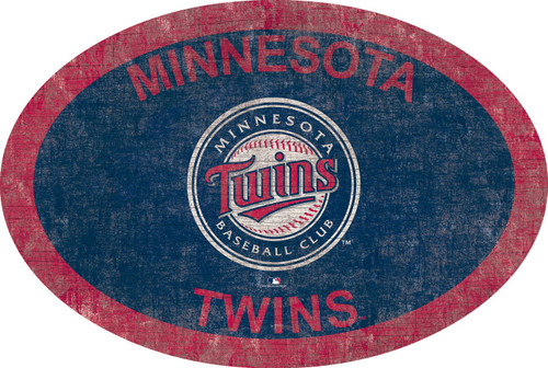 Minnesota Twins 46" Team Color Oval Sign