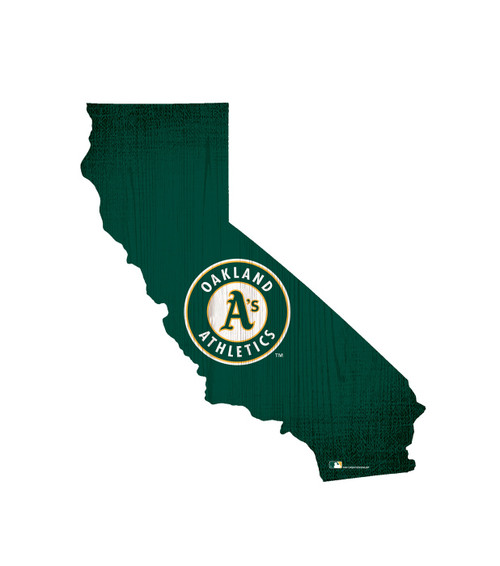Oakland Athletics 12" Team Color Logo State Sign