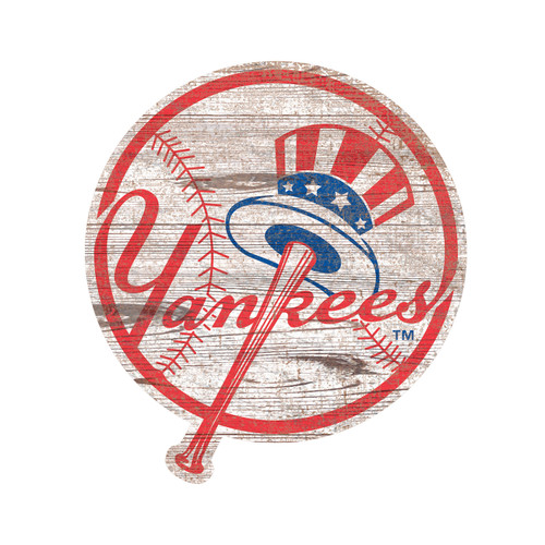 New York Yankees Distressed Logo Cutout Sign