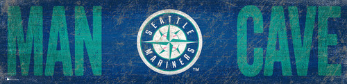 Seattle Mariners 6" x 24" Man Cave Sign