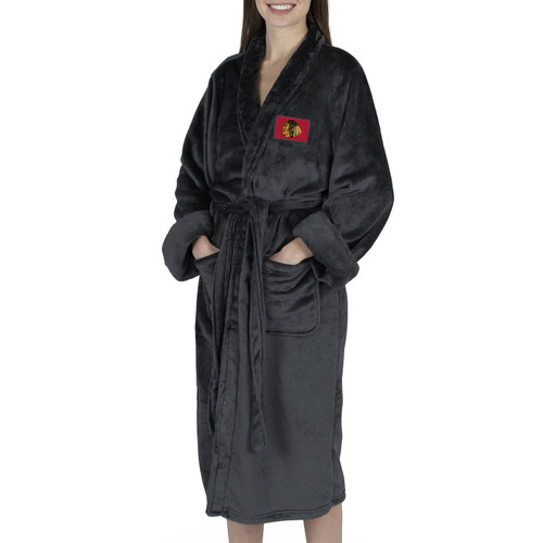 Chicago Blackhawks Black Snipe Women's Silk Touch Robe