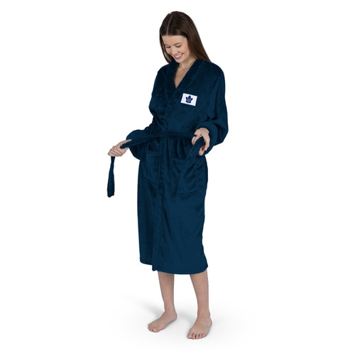 Toronto Maple Leafs Navy Snipe Women's Silk Touch Robe