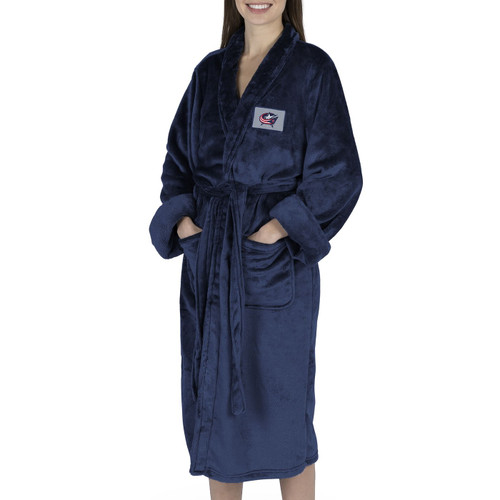 Columbus Blue Jackets Navy Snipe Women's Silk Touch Robe