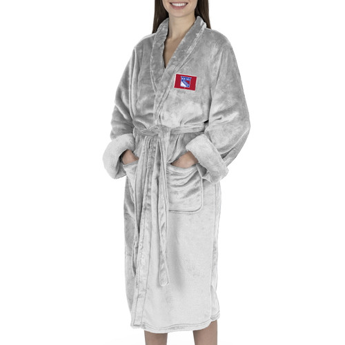 New York Rangers White Snipe Women's Silk Touch Robe