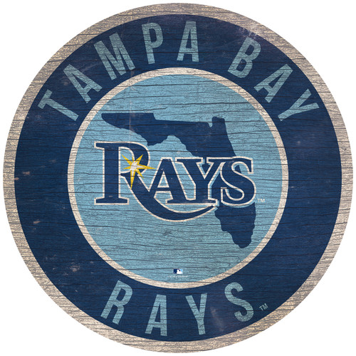 Tampa Bay Rays 12" Circle with State Sign