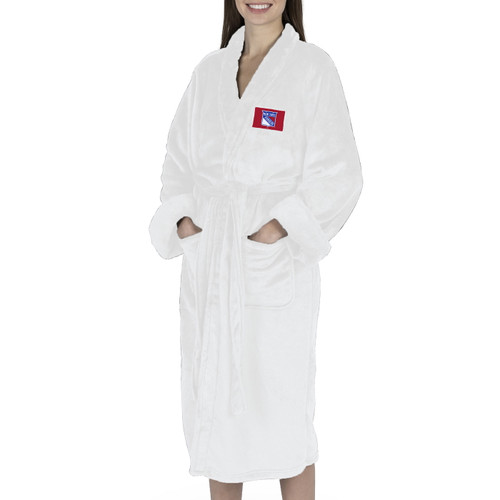 New York Rangers White Out Women's Silk Touch Robe