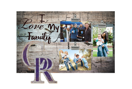 Colorado Rockies I Love My Family Clip Frame