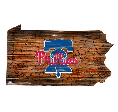 Philadelphia Phillies 12" Roadmap State Sign