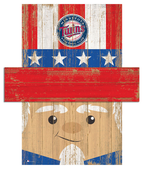 Minnesota Twins 6" x 5" Patriotic Head