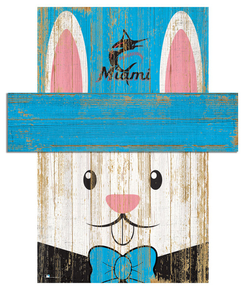 Miami Marlins 19" x 16" Easter Bunny Head