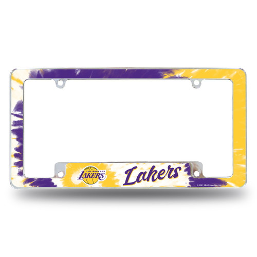 Los Angeles Lakers Tie Dye Chrome License Plate Frame