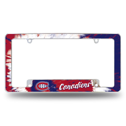 Montreal Canadiens Tie Dye Chrome License Plate Frame