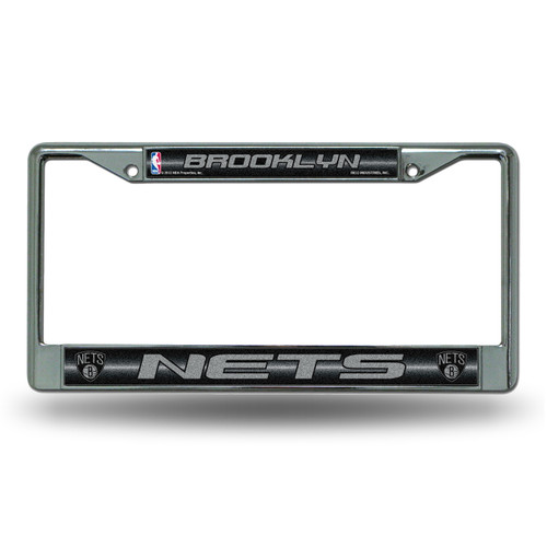 Brooklyn Nets Bling Chrome License Plate Frame