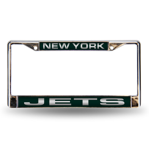 New York Jets Laser Chrome License Plate Frame