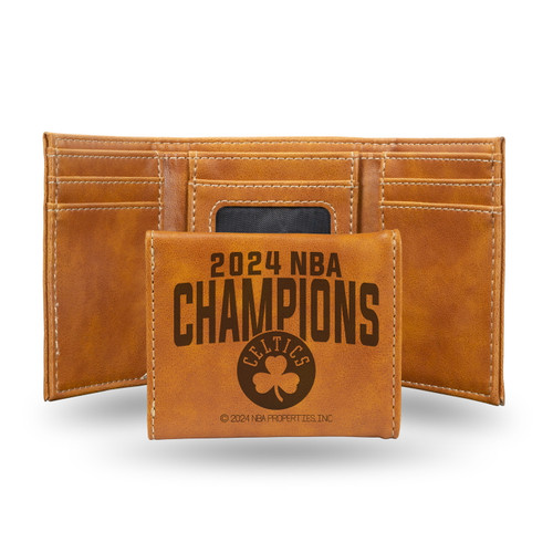 Boston Celtics 2024 NBA Champions Laser Engraved Trifold Wallet