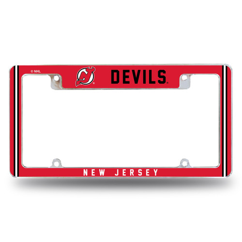 New Jersey Devils Laser Black License Plate Frame - Sports Unlimited