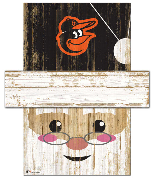 Baltimore Orioles 6" x 5" Santa Head