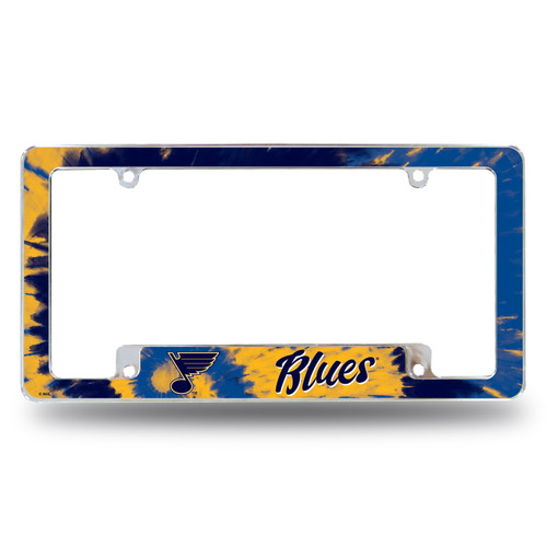 St. Louis Blues Tie Dye Chrome License Plate Frame