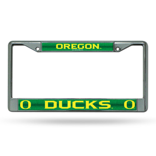 Oregon Ducks Bling Chrome License Plate Frame