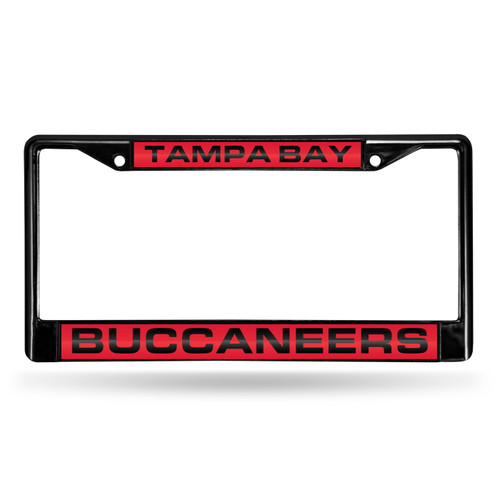 Tampa Bay Buccaneers Laser Black License Plate Frame