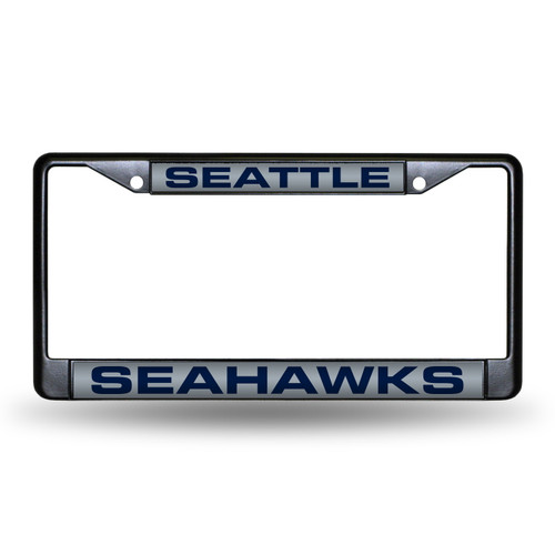 Seattle Seahawks Black Laser License Plate Frame