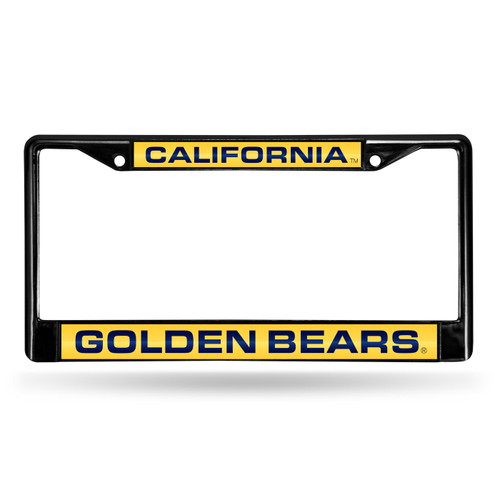California Golden Bears Black Laser License Plate Frame