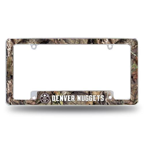 Denver Nuggets Mossy Oak Camo Chrome License Plate Frame