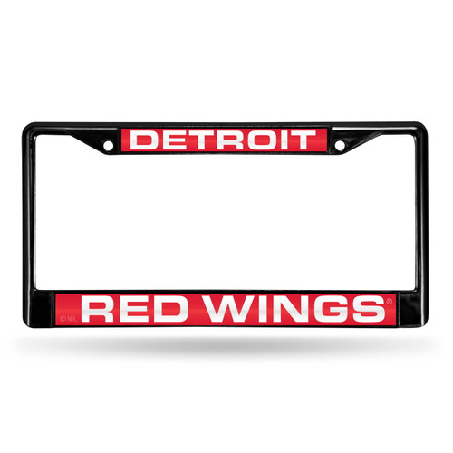 Detroit Red Wings Black Laser License Plate Frame