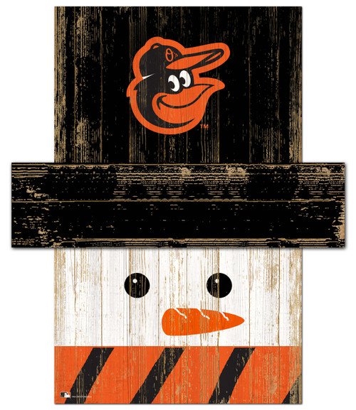 Baltimore Orioles Snowman Head Sign