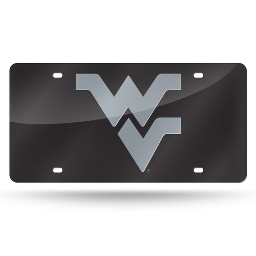 West Virginia Mountaineers Black Laser Cut License Plate