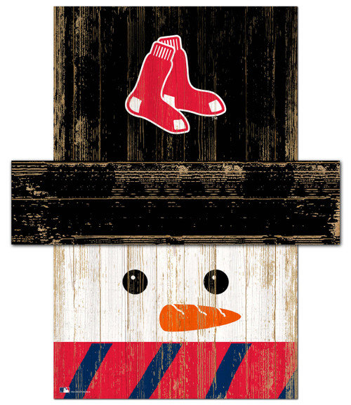 Boston Red Sox Snowman Head Sign