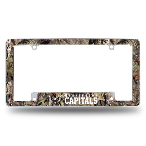 Washington Capitals Mossy Oak Camo Chrome License Plate Frame