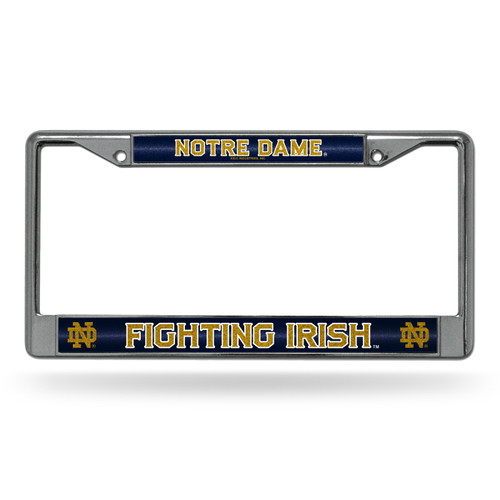 Notre Dame Fighting Irish Bling Chrome License Plate Frame
