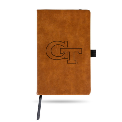 Georgia Tech Yellow Jackets Brown Laser Engraved Small Notepad