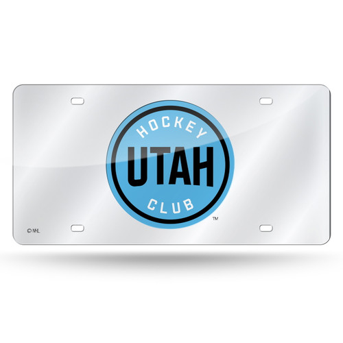 Utah Hockey Club Silver Laser Cut License Plate