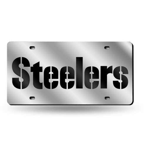 Pittsburgh Steelers Silver Laser Cut License Plate