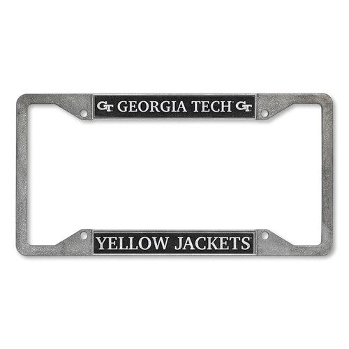 Georgia Tech Yellow Jackets Pewter Style License Plate Frame