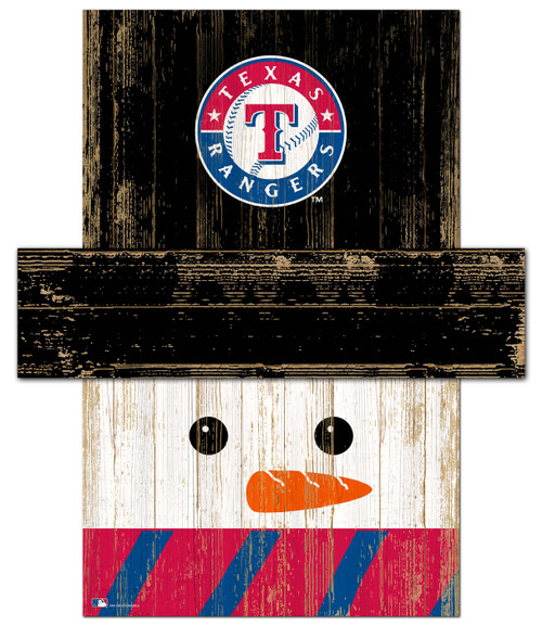 Texas Rangers 6" x 5" Snowman Head