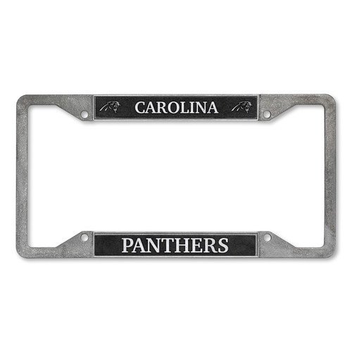 Carolina Panthers Pewter Style License Plate Frame